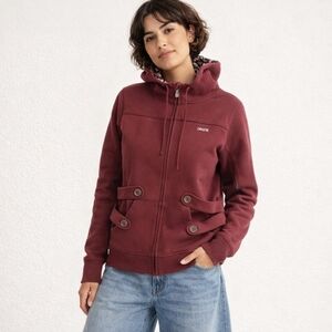 Dakine Jacket Hooded Softshell Full Zip Outdoor Burgundy Red Womens Sz L
